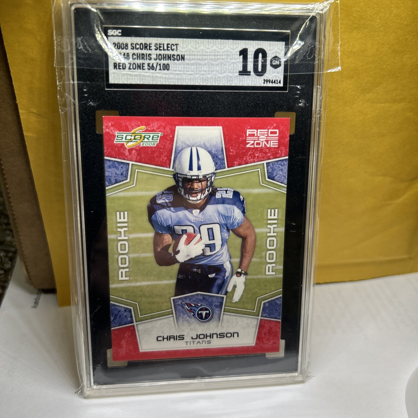 Chris Johnson Score Select #348 Red Zone-Autograph