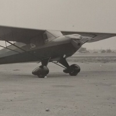 Vtg B&W Aircraft Photo Boeing TAYLORCRAFT L-2 Lee Mansdorf LA CA Plane Broker 