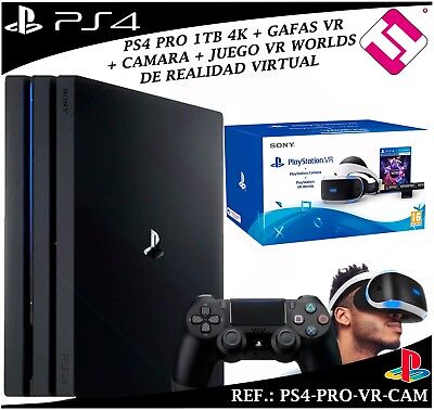 Pack Ps4 Playstation 4 Pro 1tb 1 Command Glasses Virtual Set Vr Camera Sony Lot Ebay