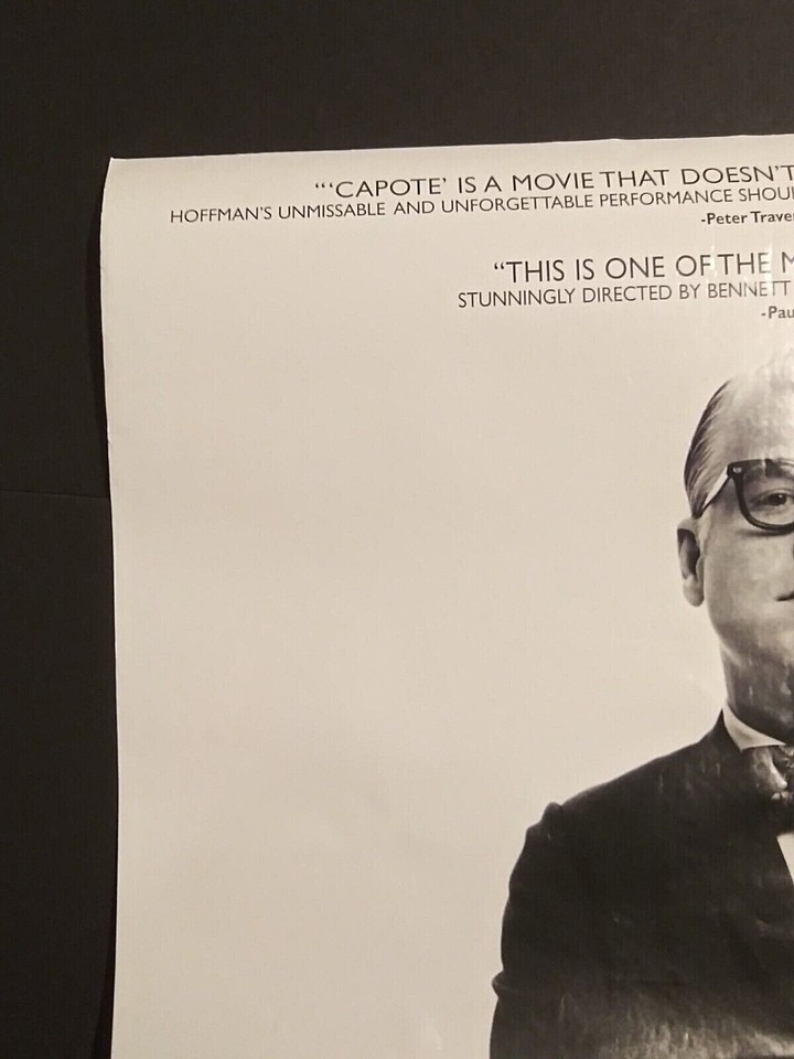 Capote Promo Movie Theater Poster 2005 w/ Philip Seymour Hoffman 27"w x