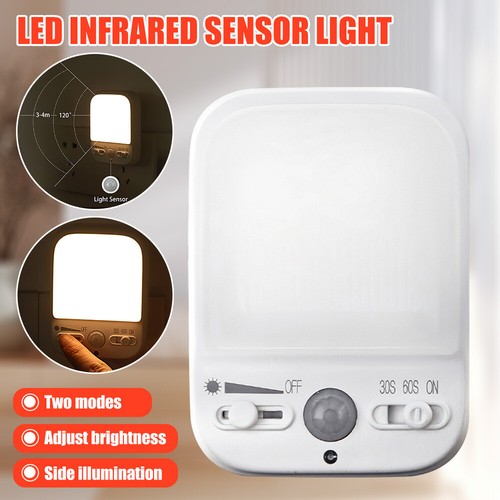 Plug In PIR Motion Sensor Hallway Plug Socket LED Home Night Light Lamp Safe - Picture 14 of 14