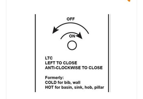 Enware HOS380LTC 1/4 Turn Bib Pillar Basin Spindle Ceramic Left To Close - Picture 4 of 5