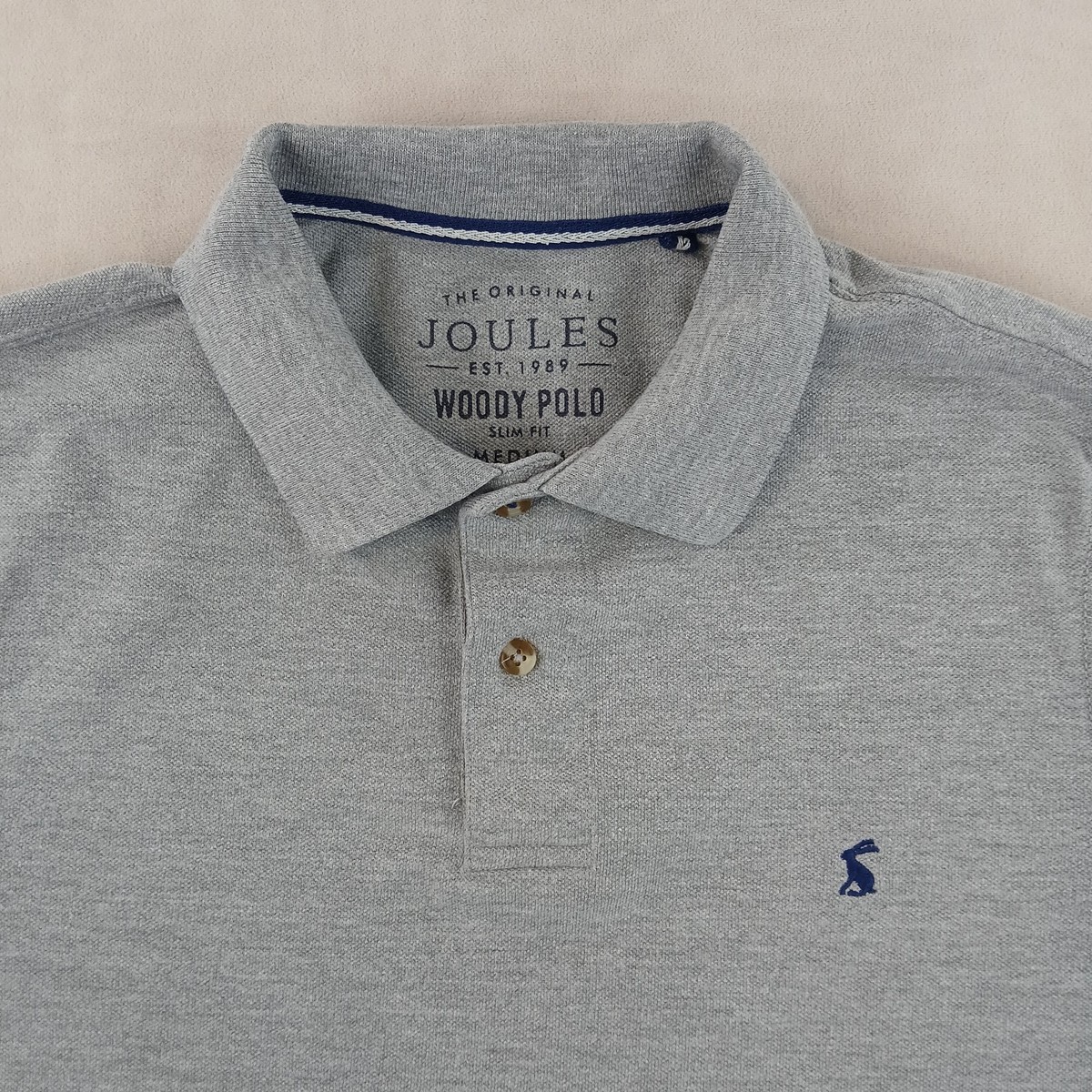 Joules Woody Medium Mens Polo Shirt Pique Knit Slim Fit 20x26 Fits A Small View 3