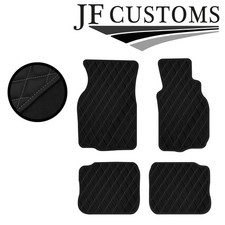 GREY DIAMOND STITCH VINYL 4X TAILORED FLOOR MAT CARPETS FOR MITSUBISHI EVO 4 5 6
