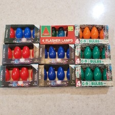 Christmas Lights C 9 1/4 Bulbs Lot Of 36 New Red Green Blue Orange