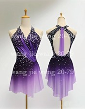 New Ice Figure Skating Dress Figure Skating Dress For Competition purple dyeing