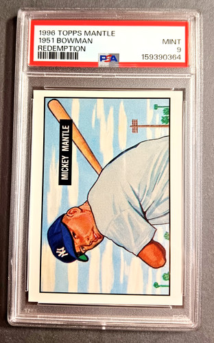 1951 Bowman 1996 Topps Mantle Redemption card