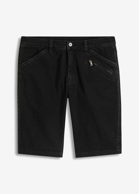 Jeans-Bermuda Gr. 48 Schwarz Herrenbermuda Shorts Kurz-Hose Neu