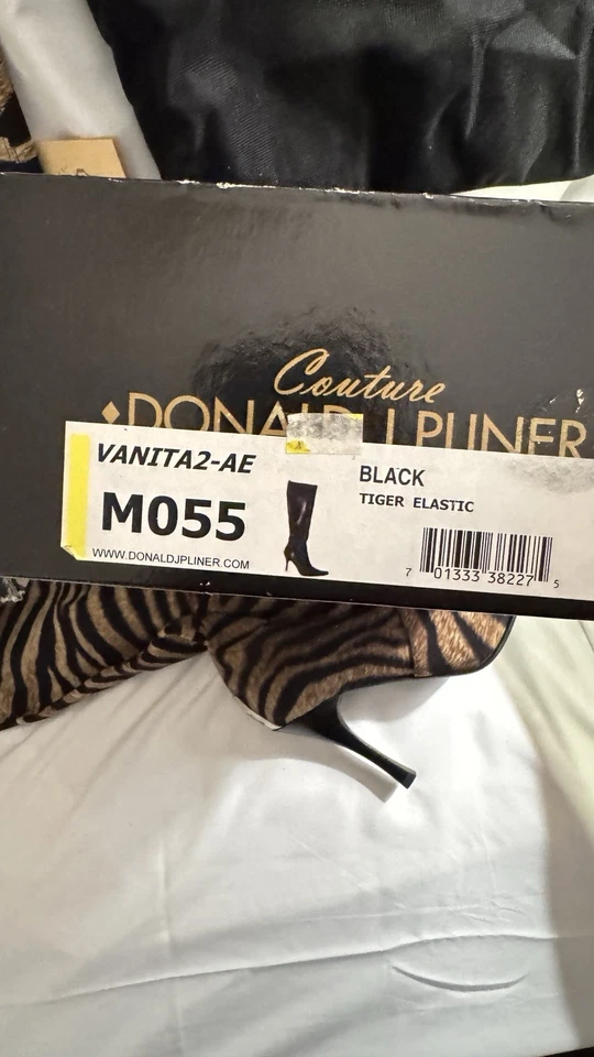 Botas elásticas Donald J Pliner para mujer hasta la rodilla Tigre talla 5,5 Foto 3 de 4