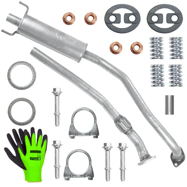 Auspuff Mitteltopf FüR Toyota Corolla 9 IX E12 Limousine, Kombi 1.4 D-4D 04-07-image