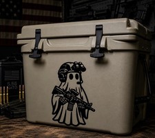 Black Ghost Soldier W Rifle Tactical Vinyl Decal Sticker Self-adhesive