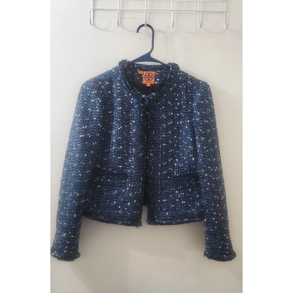 TORY BURCH トリーバーチ ツイードジャケット ネイビー4 Tory Burch Blazers for Women for sale | eBay