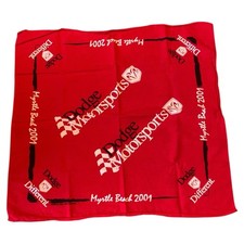 Dodge Motorsports 2001 Red Rally Bandana Scarf Myrtle Beach Handkerchief