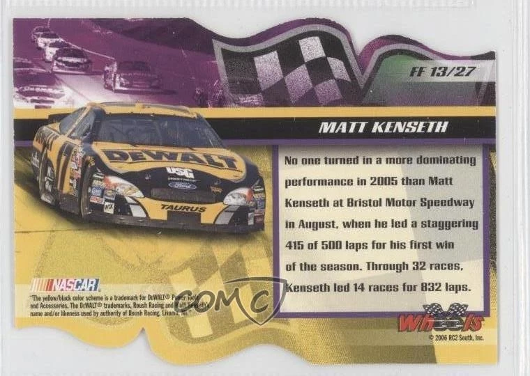 2006 Wheels High Gear Flag 2 Flag Matt Kenseth #FF13 HOF - Image 2 of 2