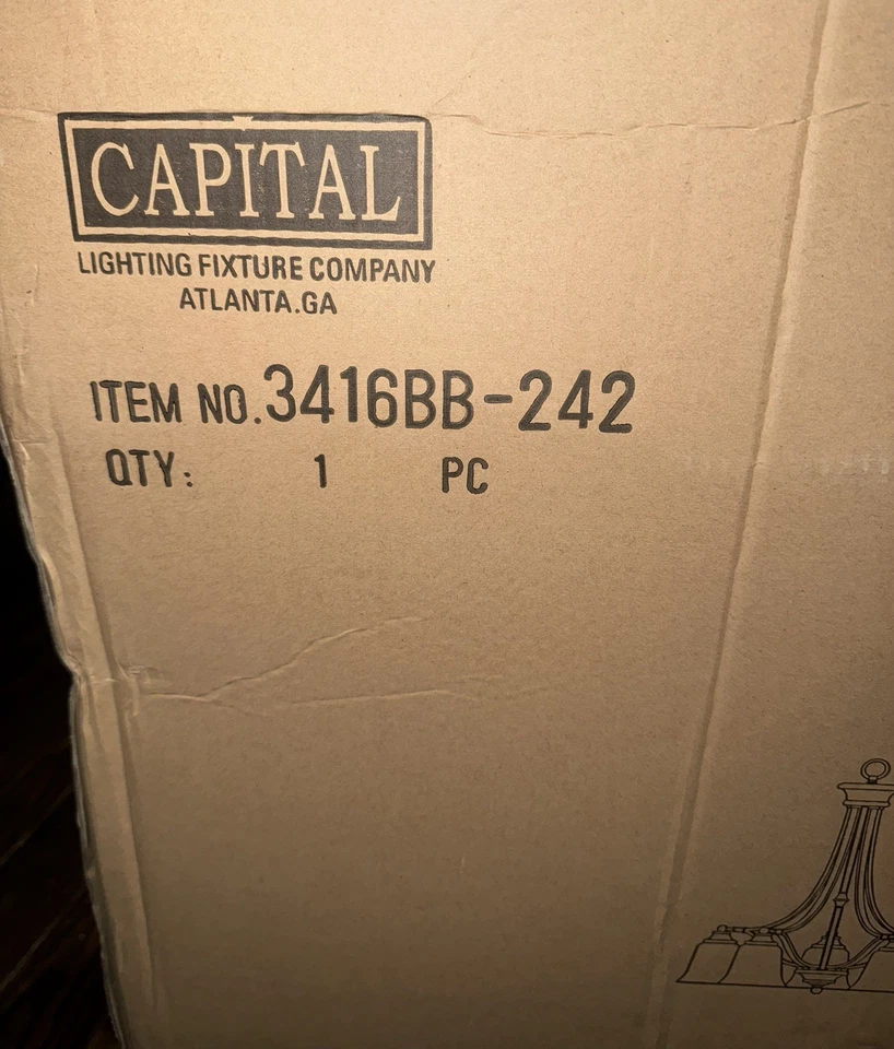 Lámpara de araña HomePlace Capital Lighting Colton 5 luces, 3416BB-242 colgante bronce Foto 3 de 4