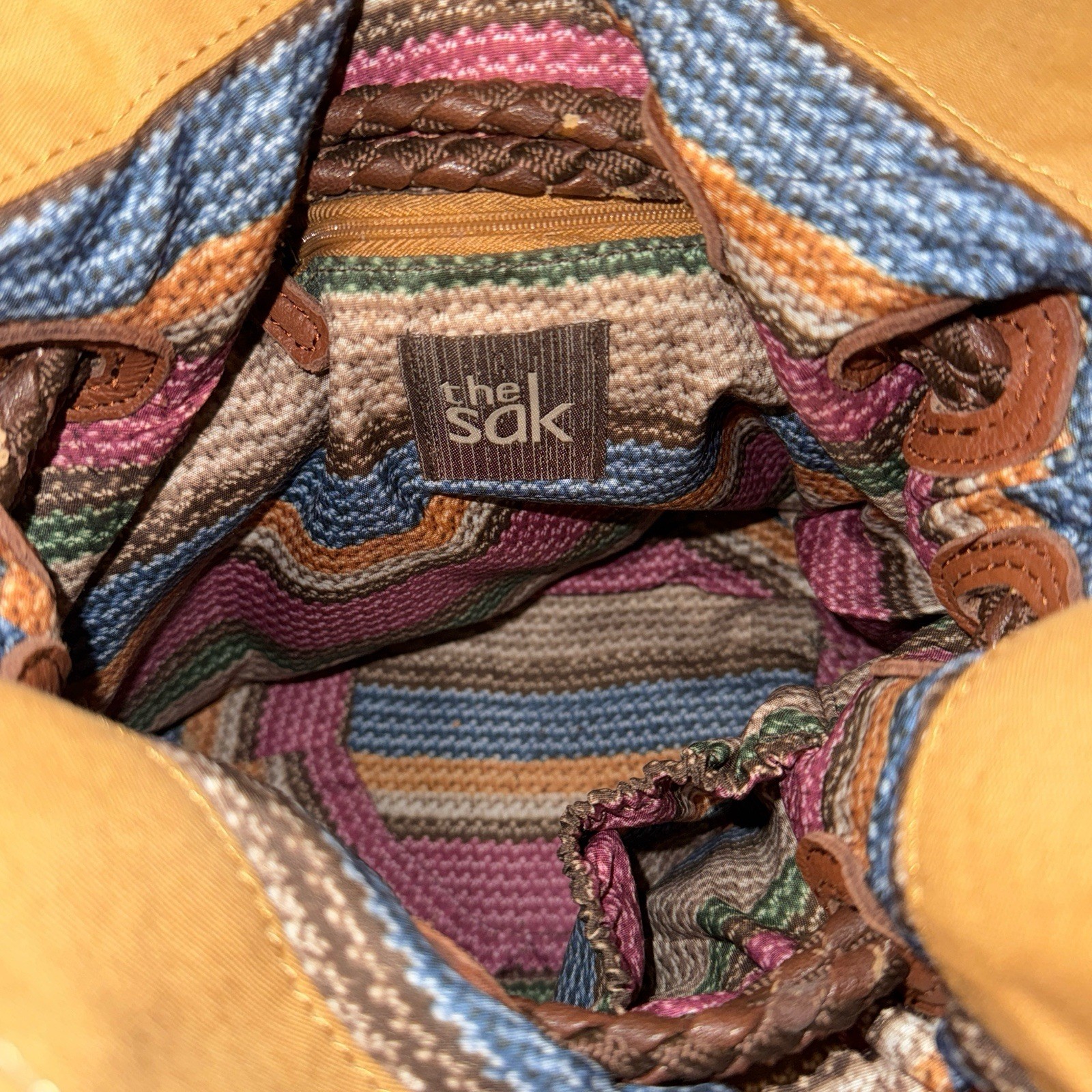 The Sak Patchwork Leather Bucket Drawstring Shoul… - image 7