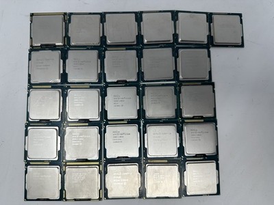 Lot of 25 Intel i3 8th/6th/4th/3rd/2nd/1st Gen CPU's