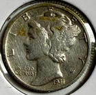 1931-S Mercury Dime - Free Shipping - (12-7)