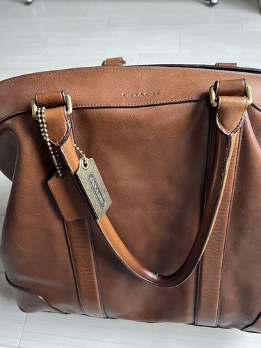 Coach Bleaker Legacy Weekend Tote Bag Leather - Picture 6 of 14