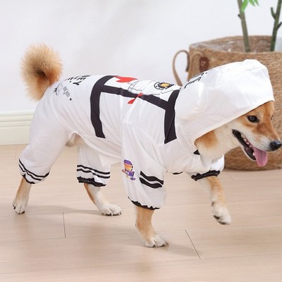 Dog Pet Astronaut Costume Lightweight Space Suit Rain Jacket Halloween Outfit