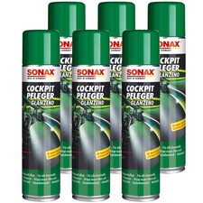 Sonax Cockpitreiniger Cockpitpflege glänzend 6x 400ml Lemon-Fresh Zitronenduft