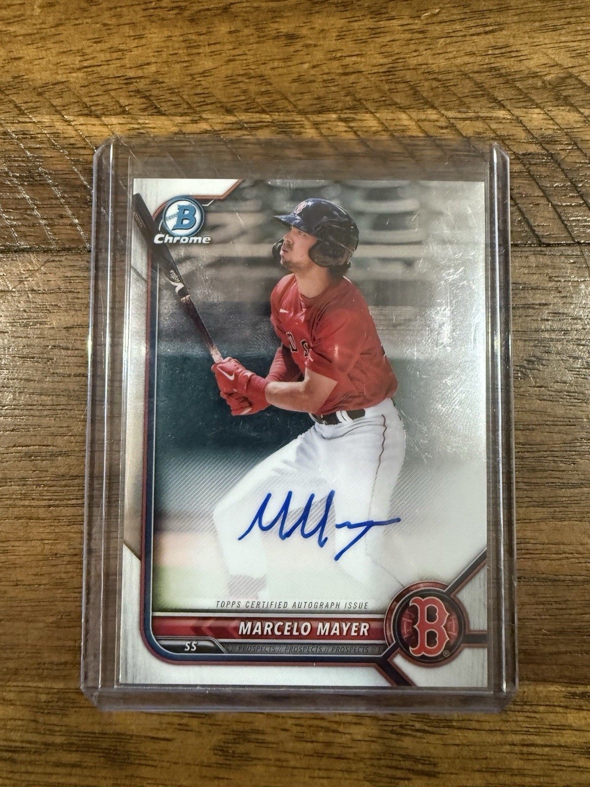 2022 Bowman - Chrome Prospect Autographs Marcelo Mayer #CPA-MMY (AU, RC)