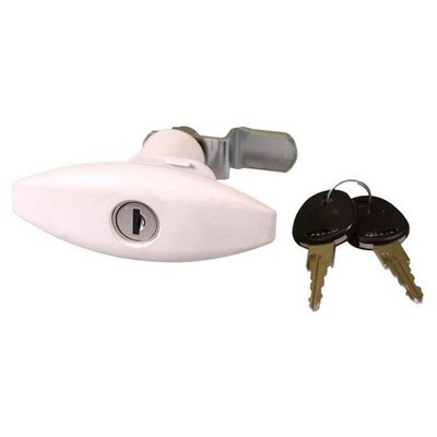 FAP Ovalschloss für Wohnwagen oder Wohnmobil - Weiß - 1201KIT28N