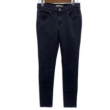 Levis 711 Skinny Jeans Womens 28 Black Mid Rise Stretch Denim 28x32 28.5x30.25 