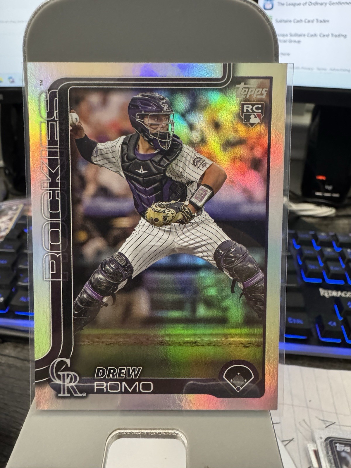 2025 Topps Series 1 Drew Romo Rainbow Foil #296 Colorado Rockies
