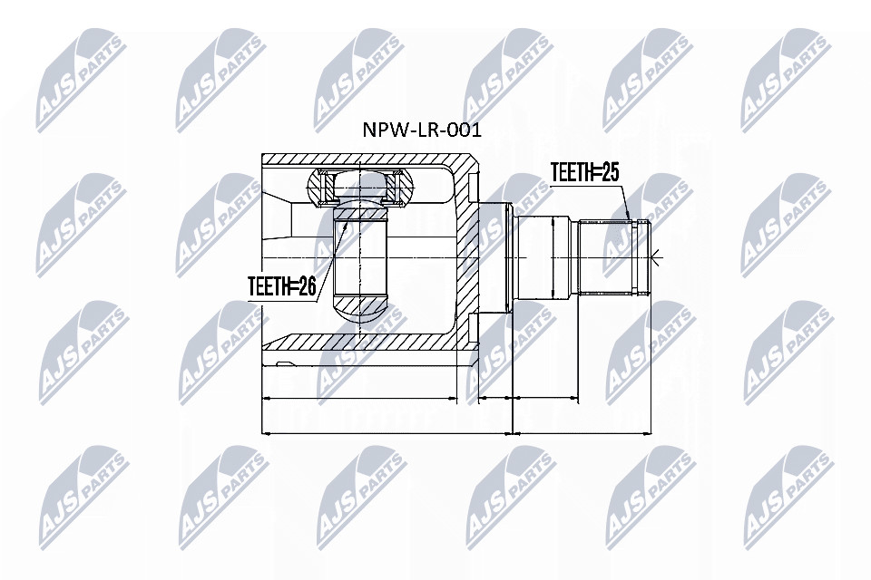 ✅Fits NTY NPW-LR-001 INNER CV JOINT ⭐UK Seller⭐ - Image 9