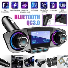Bluetooth Car FM Transmitter Wireless Radio Adapter MP3 Player Handsfree 2 USB