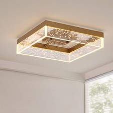 Square LED Ceiling Light Flush Mount Fixture Modern Lamp for Kitchen Dining Room