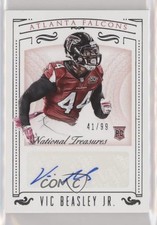 2015 Panini National Treasures Rookie Signatures 41/99 Vic Beasley Jr Auto 9pd