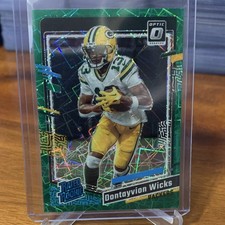 Panini 2023 Donruss Optic Dontayvion Wicks Rated Rookie Green Prizm #249