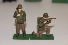 2 x Metal Blue Box WW2 American Infantry Soldiers