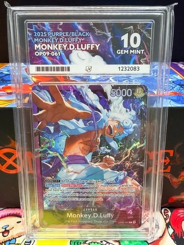 One Piece Luffy OP09-061 ACE 10 Gem Mint English Leader Alt Art