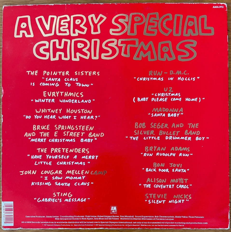 A Very Special Christmas - Run D.M.C. * Madonna * Bon Jovi * U2 * UK 1987 LP - Image 2 of 4