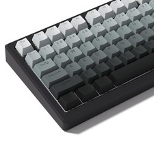 PBT Key Caps Double Shot Shine Through Custom Gradient Keycaps Grey
