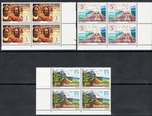 Papua New Guinea Scott 370 ** 378 (blocks) in MNH Condition