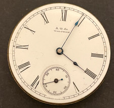 Antique 1890 Waltham Model 1889 J Pocket Watch Movement Parts/Repair 6s 7j USA
