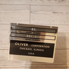 Vintage Oliver Plate. Model 83. SN 83416CD