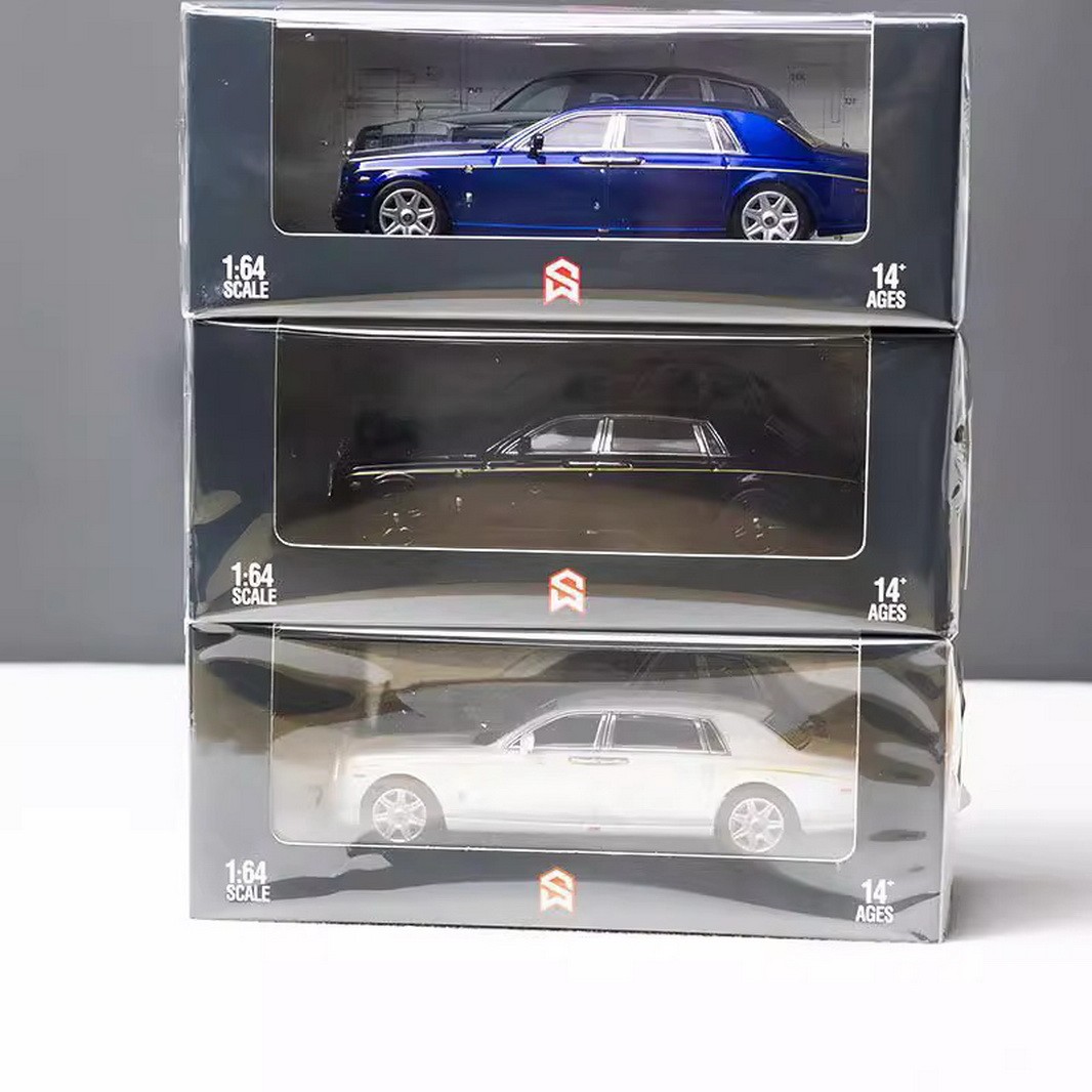 SW 1/64 Scale Rolls-Royce Phantom VII Blue Diecast Car Model Toy