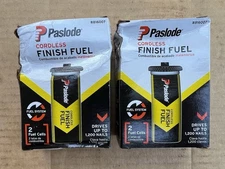 🇺🇸Two 2 Packs Paslode 816007 Cordless Finish Fuel Cells Yellow & Adapters🇺🇸