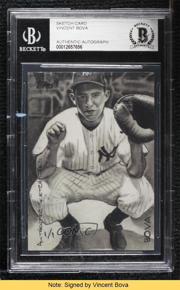 Vincent Bova BAS Authenticated Yogi Berra BGS Authentic Auto HOF READ ow6 