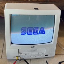 JVC 13" CRT TV VCR Combo Video Game VHS Player White No Remote TV-13142W TESTED