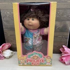 Vintage 1991 Cabbage Patch Kids Preschool Kids Doll Brown Hair Green Eyes Hasbro