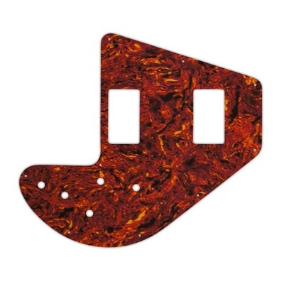 Custom Pickguard For Gibson 1975-1983 Ripper Bass Nitrate Tortoise White back