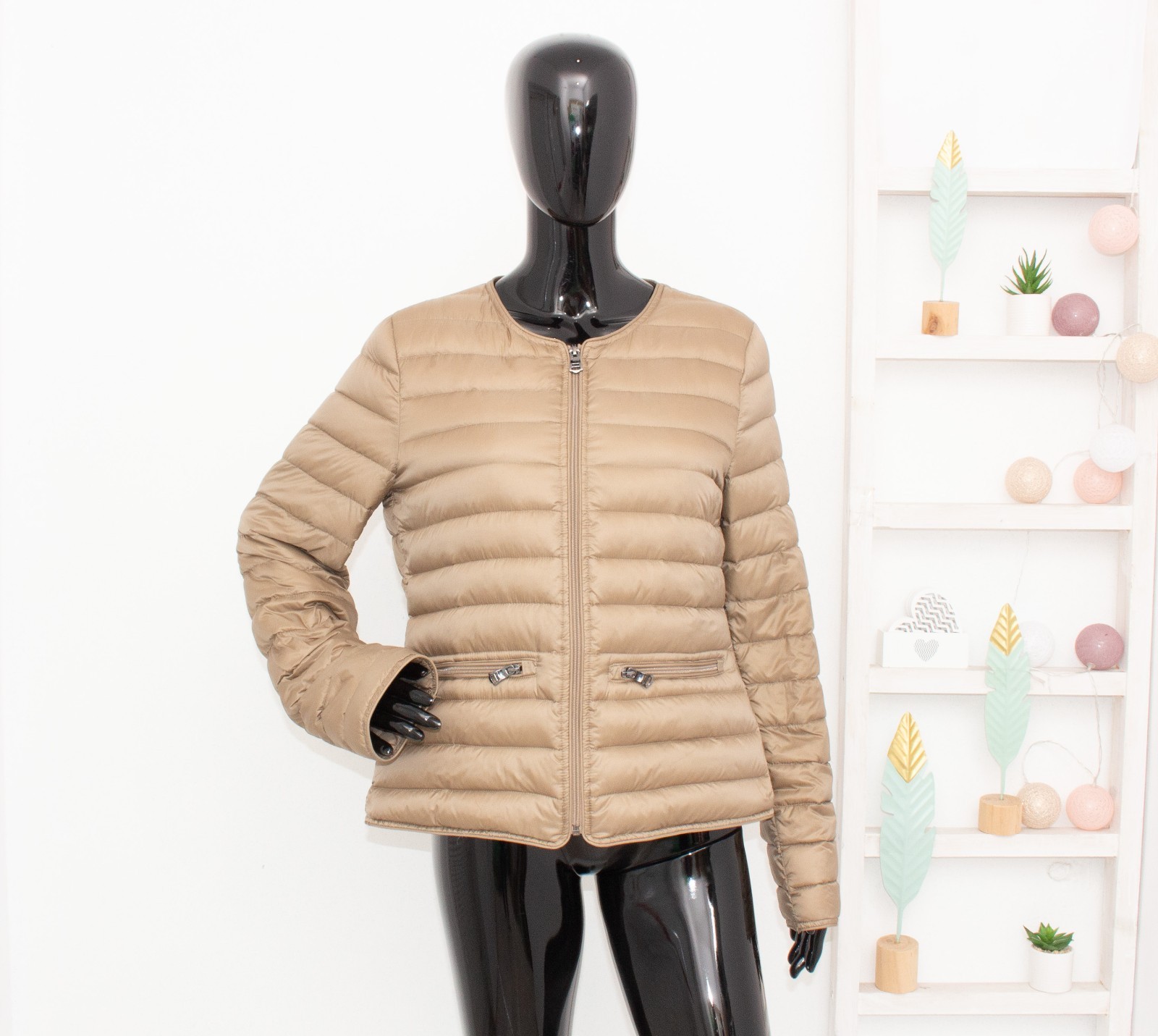 HOX Down Jacket Light Brown Lightweight Extra War… - image 1