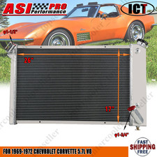 3 ROW ALUMINUM RADIATOR For 1969-1972 CHEVROLET CORVETTE 5.7L SBC V8 1970 1971