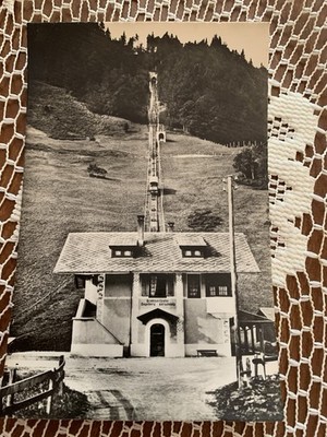 RPPC Photo Postcard Engelberg Drahtseilbahn Gerschnialp SWITZERLAND
